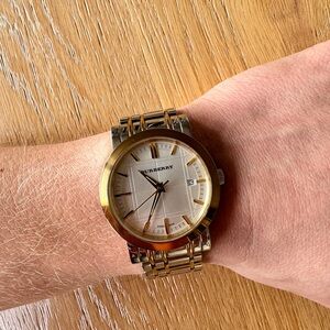 Burberry Gold and Silver Men's Watch